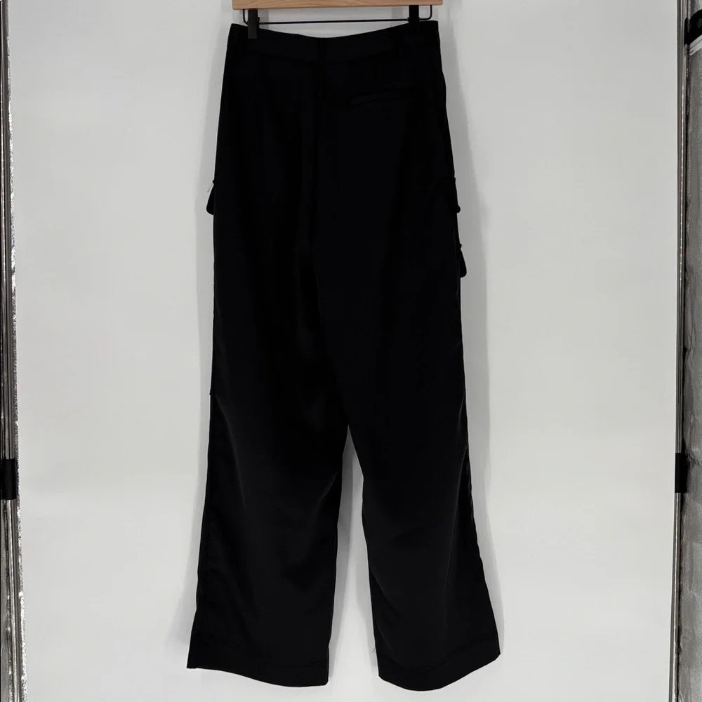 Noli Milan satin cargo pants black 4 - Picture 3 of 4